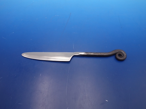 Dinner Knife black oxidized handle 9 1/2